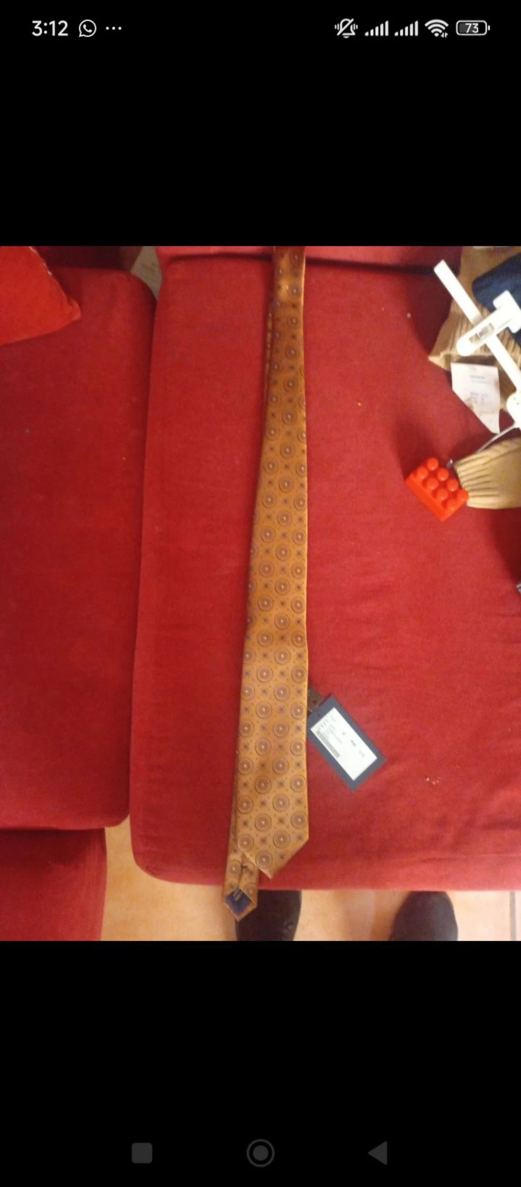 Navy blue and gold tie – photo 2
